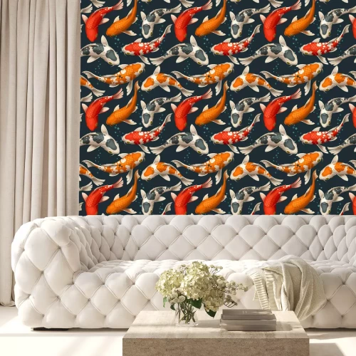 Behang Kleurrijke koikarpers