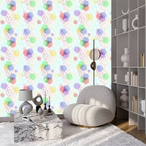 Behang Abstracte kleurrijke vlinders