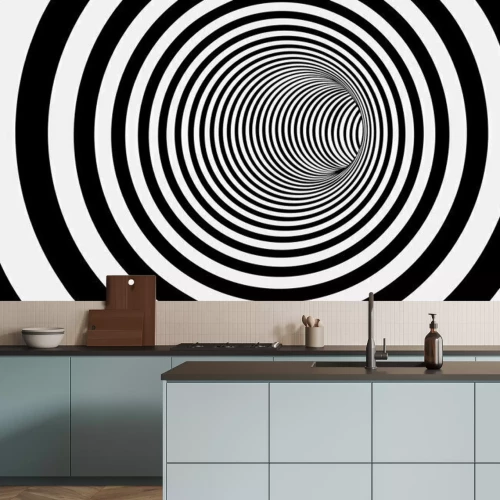 Sticker Abstracte tunnel met 3D-effect