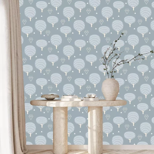 Behang Naadloos patroon in moderne Scandinavische stijl. geometrie achtergrond in het noorden van de natuur.