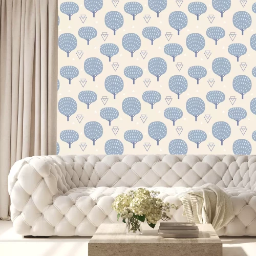 Behang Naadloos patroon in moderne Scandinavische stijl. geometrie achtergrond in het noorden van de natuur.