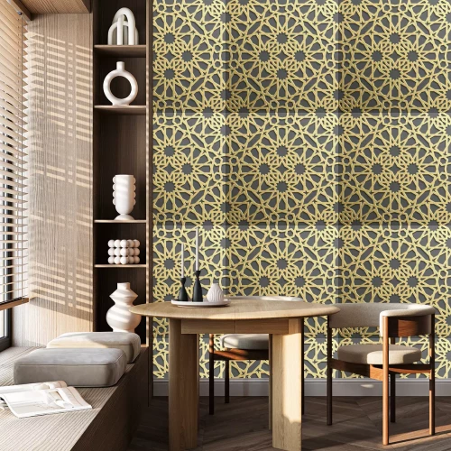 Behang Naadloos Islamitisch patroon 3d. Traditionele Arabische design element.