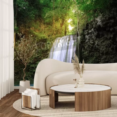 Fotobehang Waterval in de groene jungle