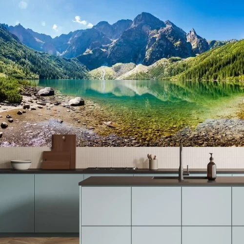 Fotobehang Panorama van Morskie Oko