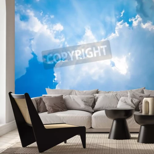 Fotobehang Lucht met zonneschijn