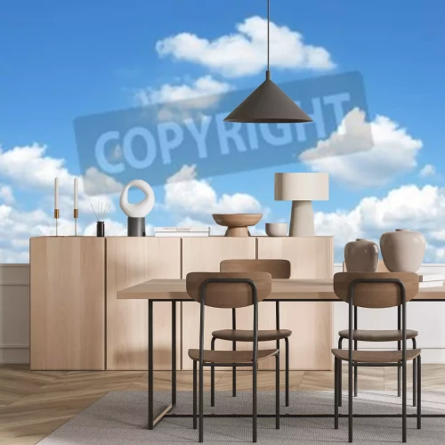 Fotobehang Lucht en witte wolken