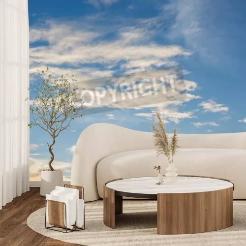 Fotobehang Lucht bij zonsondergang