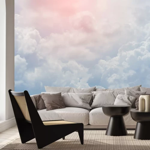 Fotobehang Delicaat patroon van wolken