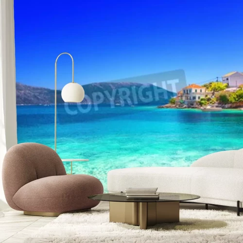 Fotobehang Schilderachtig landschap van een Grieks eiland