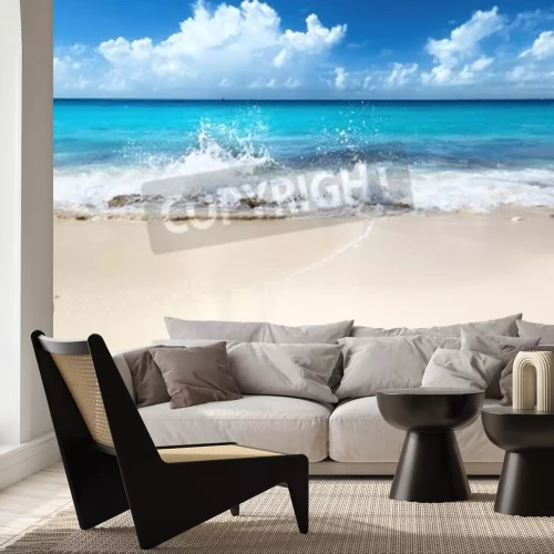 Fotobehang Strand en Caribische Zee