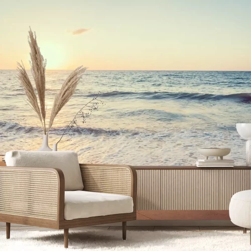 Fotobehang 3D strand en golven