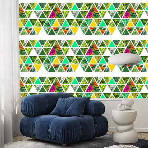 Behang Bright Hawaiiaans patroon