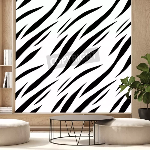 Fotobehang Monochroom tijgerprint