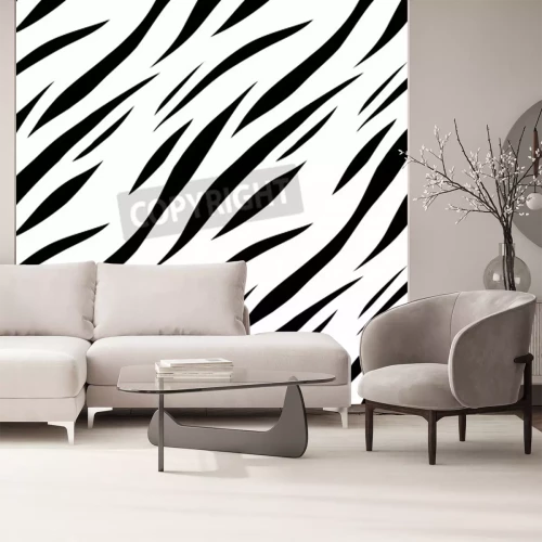 Sticker Monochroom tijgerprint