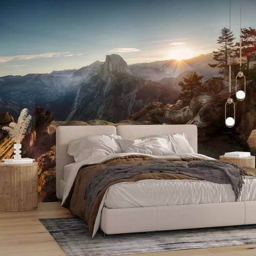 Fotobehang Zonsondergang in een nationaal park