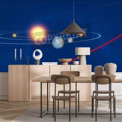 Fotobehang De aarde en het zonnestelsel