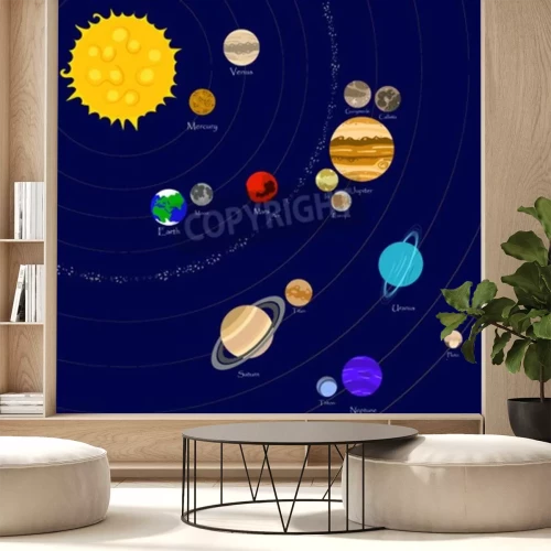 Fotobehang Zonnestelsel, planeten en manen