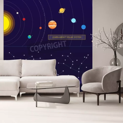 Fotobehang Het zonnestelsel en de sterren