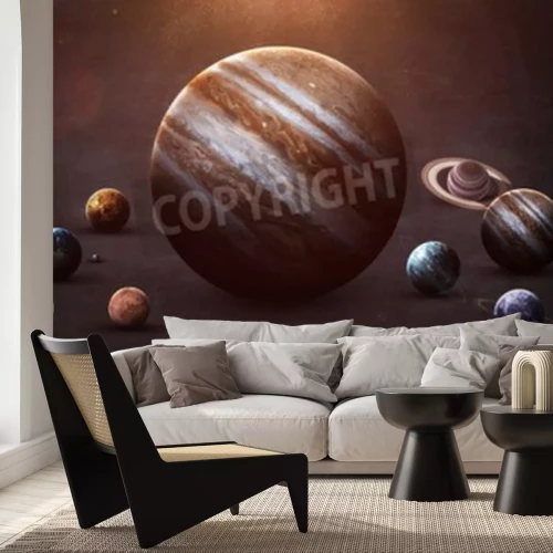 Fotobehang Jupiter en de andere planeten van het zonnestelsel
