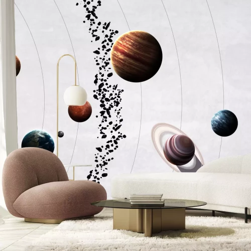 Fotobehang Planeten en banen in het zonnestelsel