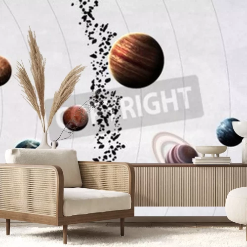 Fotobehang Planeten en banen in het zonnestelsel