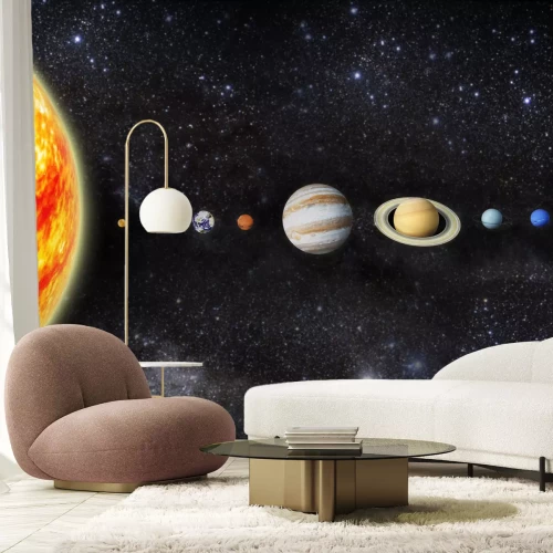 Fotobehang Zonnestelsel met 3D-effect