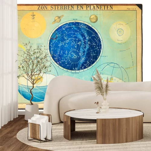 Fotobehang Het zonnestelsel, de sterren, de Aarde