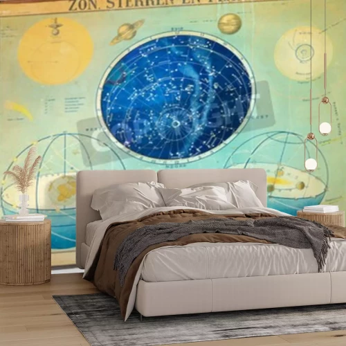 Fotobehang Het zonnestelsel, de sterren, de Aarde