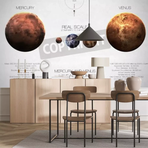 Fotobehang Mercurius en Venus