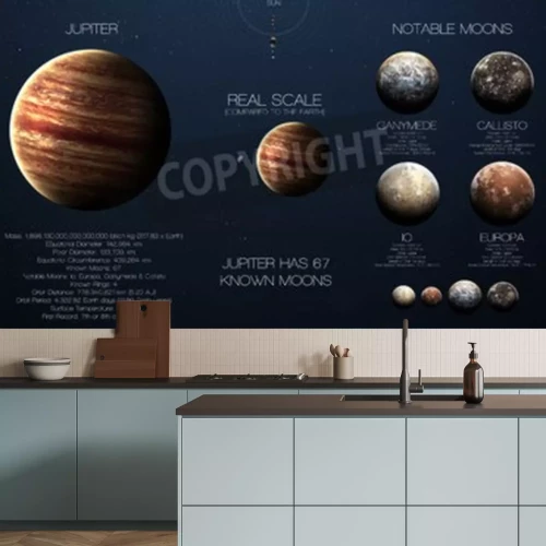 Fotobehang De planeet Jupiter in het zonnestelsel