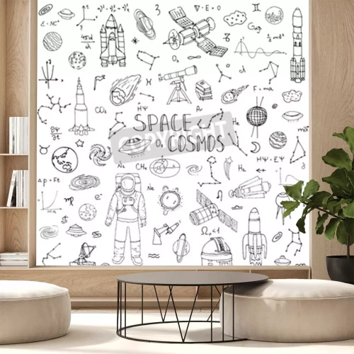 Fotobehang Kosmische illustratie om te schilderen