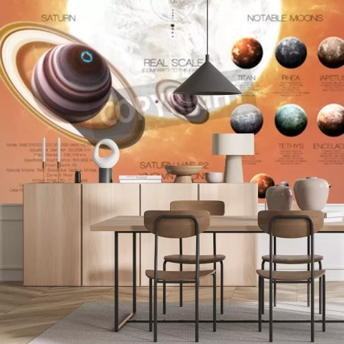 Fotobehang Zonnestelsel Infographics