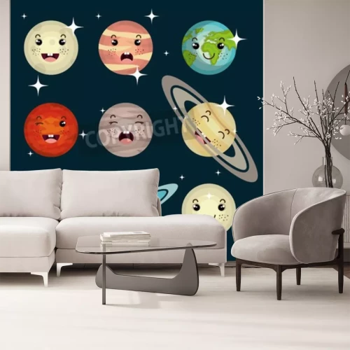 Fotobehang 3D Zonnestelsel