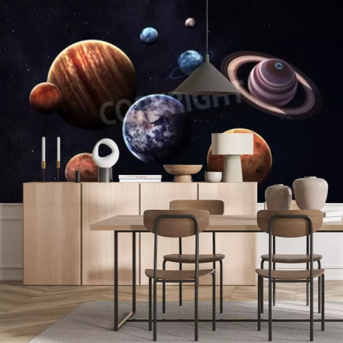 Fotobehang Sterrenkaart Zonnestelsel