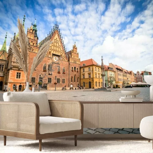 Fotobehang Oude Marktplein in Wrocław