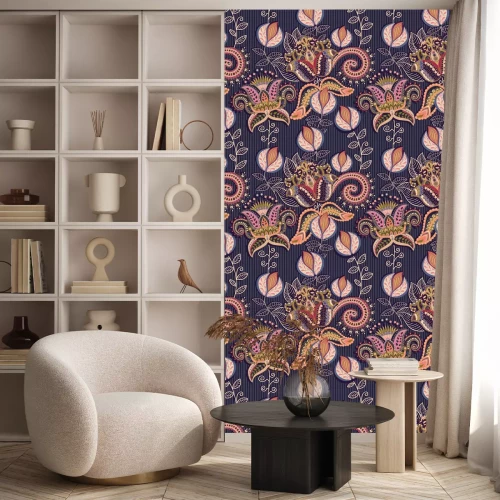 Behang Paisley ornament. Kleurrijke Indiase achtergrond