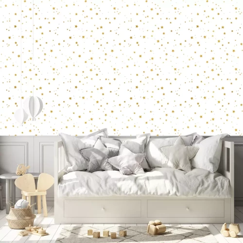 Behang Naadloos patroon met bladgoud sterren voor Kerstmis (of andere gelegenheden)