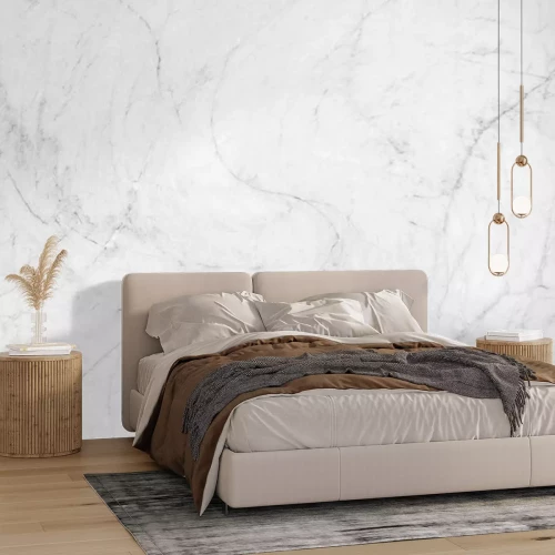 Fotobehang Grijze streep op marmer