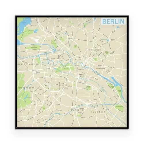 Poster Stadsplattegrond van Berlijn