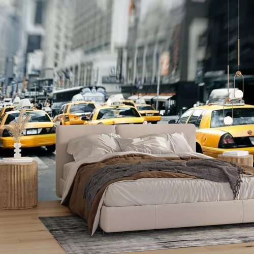 Fotobehang New Yorkse taxi's