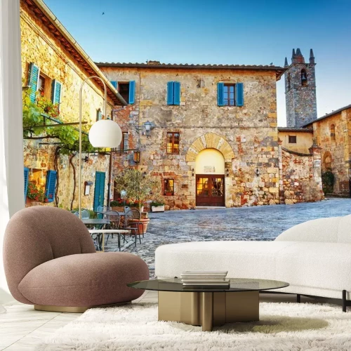 Fotobehang Een pittoresk plein in een Italiaans stadje