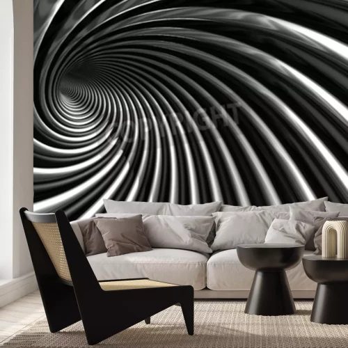 Fotobehang 3D tunnel spiraal