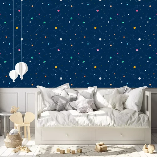 Behang Space patroon