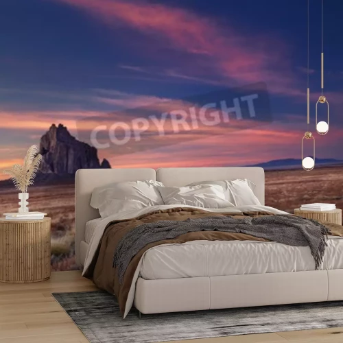 Fotobehang Woestijn in de schemering