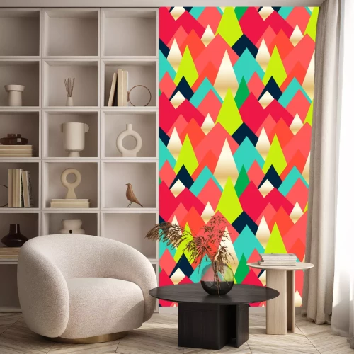 Behang Intens gekleurde bergen