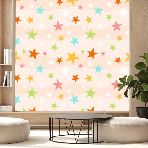 Sticker Abstract naadloos patroon met sterren