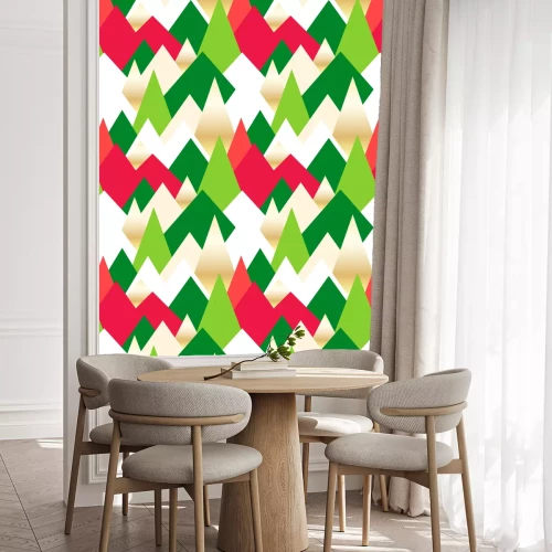 Behang Abstracte kleurrijke bergtoppen