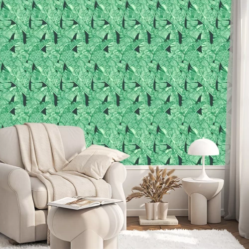 Behang Banana Leafs Pattern