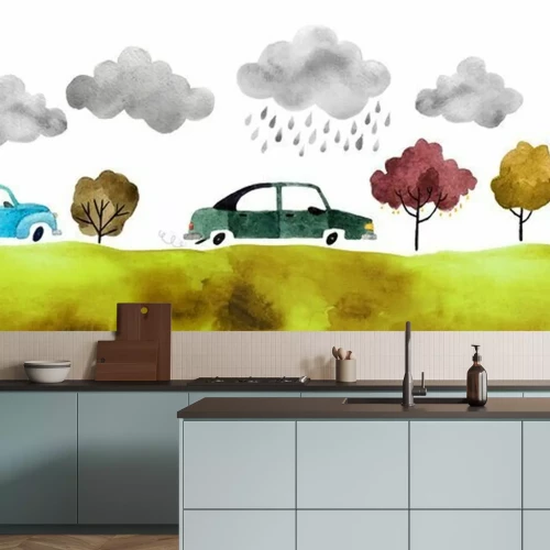 Sticker Watercolor auto's