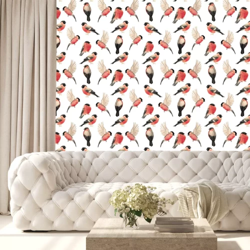 Behang Goudvink vogels in verschillende posities